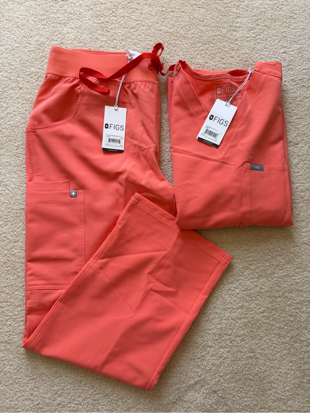 NWT Figs - Sunset Drift Kade Cargo LP and Catrina top L